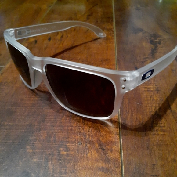 Other - Oakley Holbrook Sunglasses Transparent W/ Blue